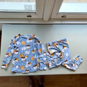 Posh Peanut marshmallow pajamas 18-24 months used fair condition